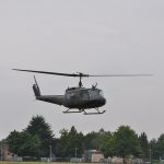 Das Foto zeigt einen Hubschrauber der Bundeswehr.