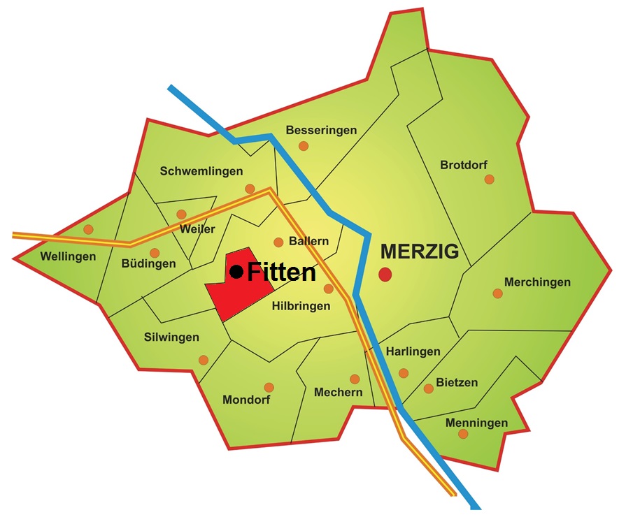 Stadtteil Fitten in der Kreisstadt Merzig