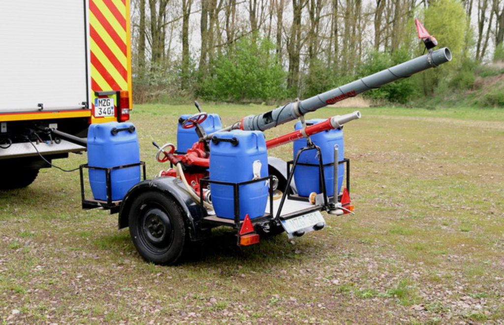 Das Bild zeigt den Wasserschaumwerfer der Freiwilligen Feuerwehr Merzig.