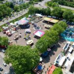 Drohnenaufnahme der Sommerkirmes 2024
