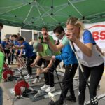 Das Foto zeigt die Teilnehmer der Biathlon-Tour 2025 - Merzig in Aktion.