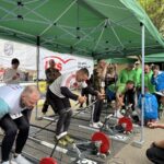 Das Foto zeigt die Teilnehmer der Biathlon-Tour 2025 - Merzig in Aktion.