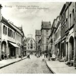 Poststraße im Jahr 1905 - zu erkennen sind das Stadthaus und das Kretzschmarhaus