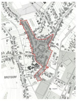 Lageplan des Stadtteils Brotdorf