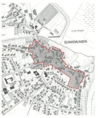 Lageplan des Stadtteils Schwemlingen