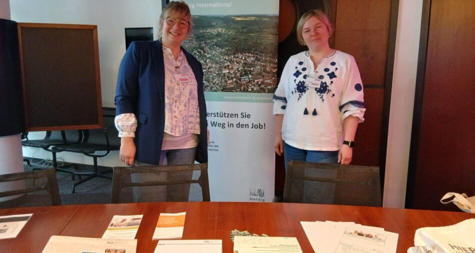 Info-Stand beim 1. Netzwerkfrauentag in Merzig