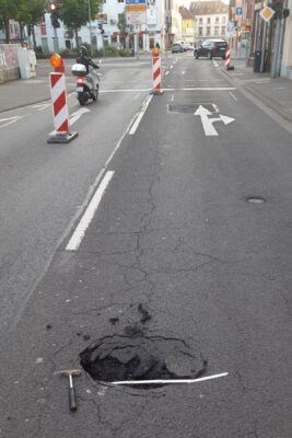 Einbruchstelle in der Hochwaldstraße 
