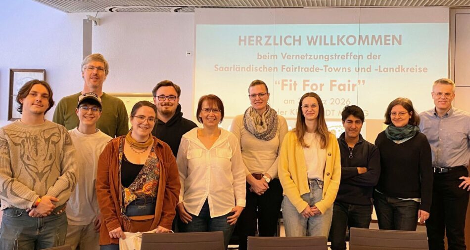 Gruppenfoto der Fairtrade-Projektbeauftragten des Saarlandes