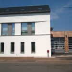 Frontalansicht auf das Feuerwehrgerätehaus Schwemlingen